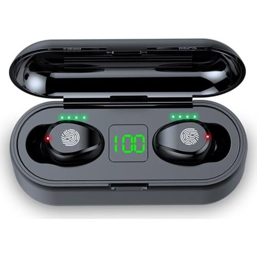 F9 Wireless Earphones TWS Bluetooth-compatible 5.0 Headphones HIFI Stereo Mini Waterproof Sports Headset Earbuds For Smartphone