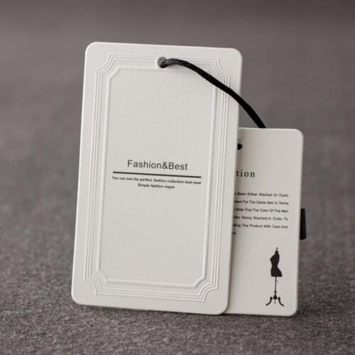 Price tags for clothing swing tags labels for clothes custom personized brand logo die cut spot uv tag for bags jewelry luggage