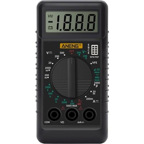 DT-182 Digital Mini Multimeter DC/AC Voltage Current Meter Handheld Pocket Voltmeter Ammeter Diode Triode Tester Multitester