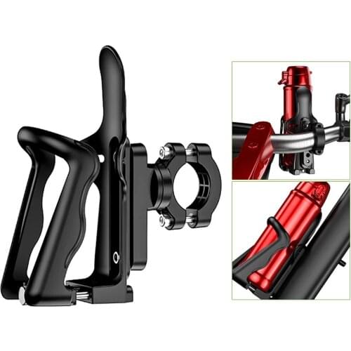 Motorcycle Scooters Water Bottle Holder Adjustable Handlebar Clamp Drink Cup Mount Aluminum Alloy Bottle Cage for ATV Dirt Bike