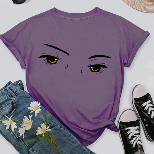 Eye T Shirt Summer Fashion Shirt Women Tops Base O-neckBlack Tees Girls Tshirt TX8180