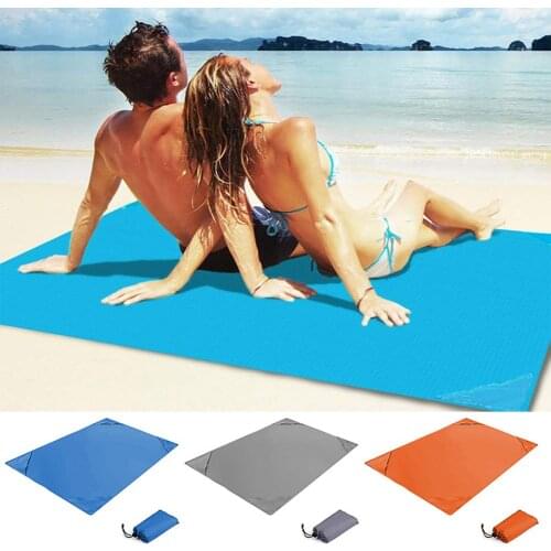 Pocket Beach Blanket Sandproof Portable Extra Large Beach Play Mat Waterproof Camping Seat Cushion Pad For Outdoor Hiking Fish