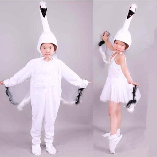 Cosplay Clothing animal white crane Costumes Jumpsuit 90-150cm
