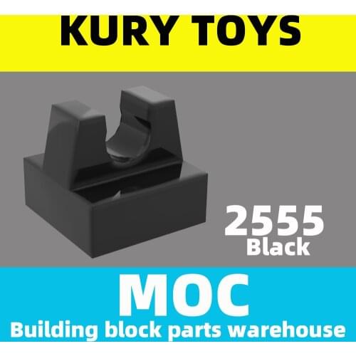 Kury Toys DIY MOC For 2555 100pcs Building block parts For Tile, Modified 1 x 1 with Clip for brick toys