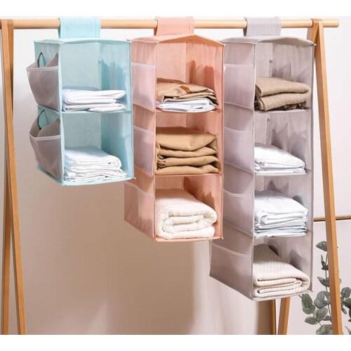 Multi-Layer Foldable Storage Bag Oxford Cloth Hanging Clothing Bra Wardrobe Eco Friendly Products Bathroom Organizer