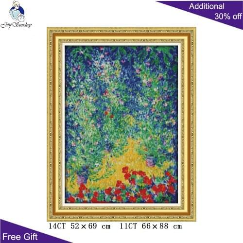 Joy Sunday Butler Earl Garden Needlepoint F824 Counted and Stamped Home Decor Butler Earl Garden Embroidery Cross Stitch Kits