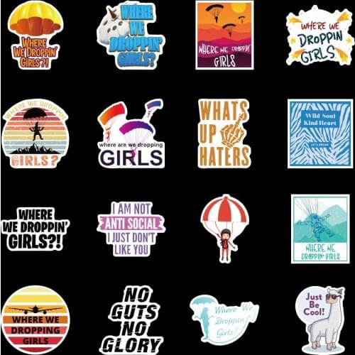 10/50pcs Waterproof Where We Left The Girls Personality Stickers Graffiti Stickers DIY Suitcase Luggage Guitar Sticker Decal