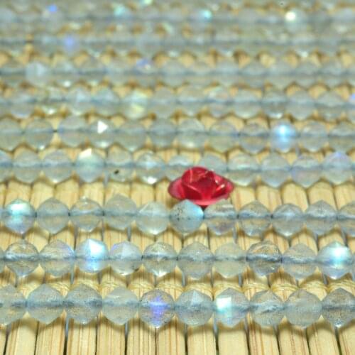 Natural Labradorite Diamond Faceted Round Loose Beads Wholesale Gemstone Semi Precious Stone Bracelet Necklace Jewelry Making