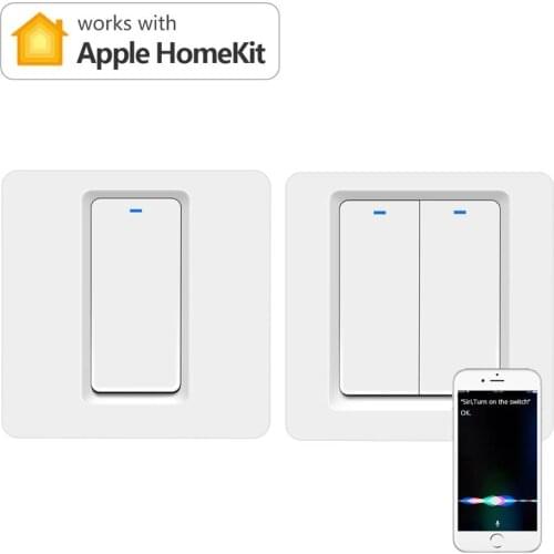 Apple Homekit Original Wireless Smart Wall Switch 1 /2 /3 Gang Push Button Switch Siri Voice Control work with IOS Homekit