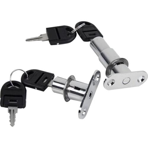 Useful Cam Cylinder Locks 23/32mm tongue door bolt latch wooden Cabinet wardrobe Sliding door With key alloy Furniture Hardware