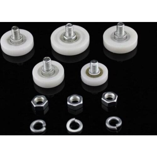Document Drawer Bearing Pulley Cabinet Moving Door Wheel roller with screw Furniture Bathroom sliding Door Nylon Wheel