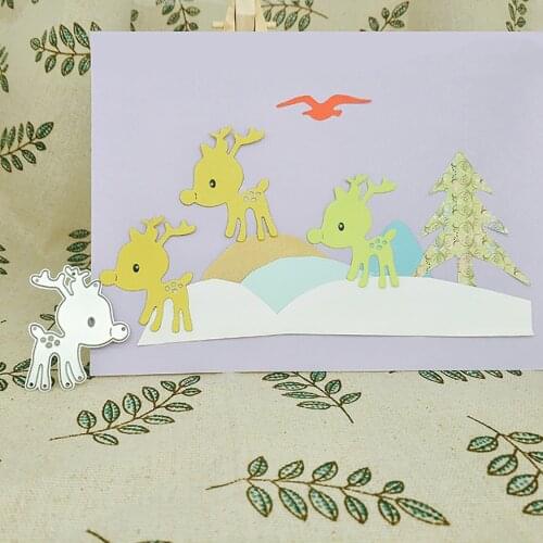 Christmas lovely deer metal cutting mold Christmas gift collection photo album card DIY decoration form