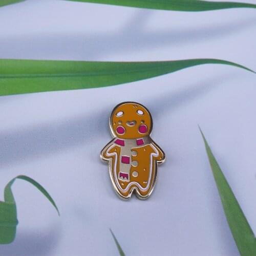 Christmas Gingerbread Man Cake Lapel Pin Badge Brooch