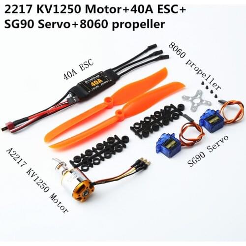 A2212/A2217 1000KV/2200KV /Brushless Motor 30A / 40A ESC SG90 9G Servo With T plu for RC Fixed Wing Plane Helicopter