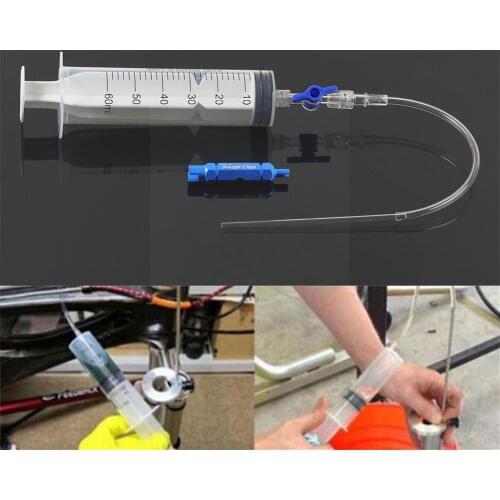 Bicycle Tubeless Tire Liquid Injection Tool Tire Tubeless Repair Syringe Outdoor Tool Hose Injector Rubber Kit For Bike Sea I6w9
