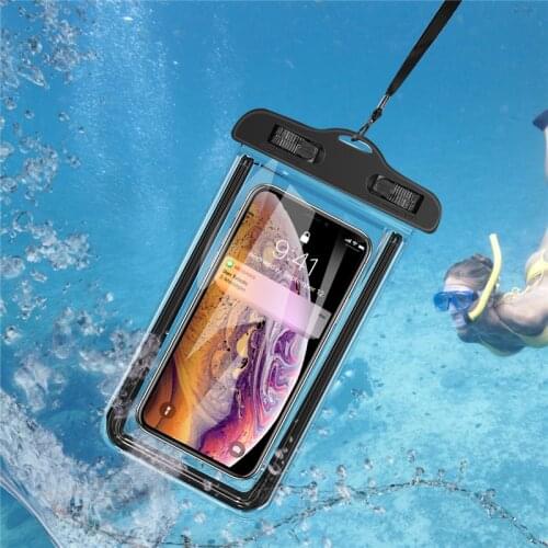 Luminous Waterproof Mobile Phone Case Clear PVC Sealed Underwater Cell Smart Phone Swimming Pouch Cover Airbag Floating Bags Hot