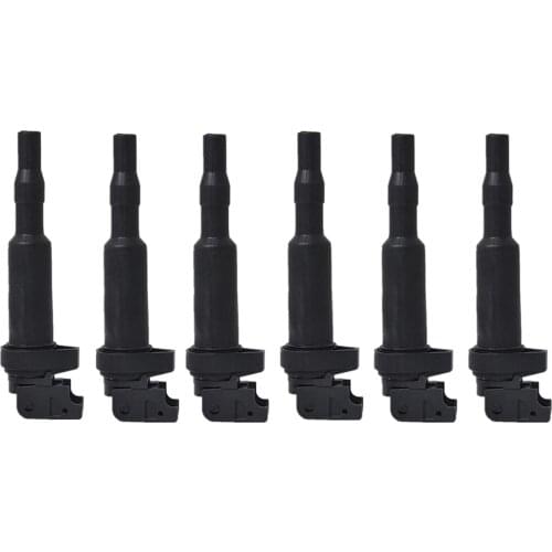 6 Pack Black Car Replacement Ignition Coil Fit for BMW 128i 328xi 525xi 535i 545i 650i 760i 0221504470 12138616153