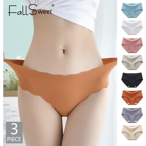 Womens Seamless Panties Sexy Lingerie Underwear 3Pcs/Set For Female Shorts Women Briefs Underpanties Panty Plus Size Pink M-2XL