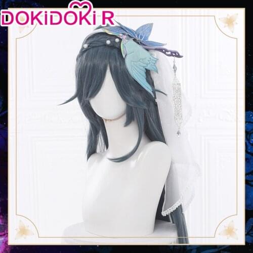 DokiDoki Honkai Impact 3rd Cosplay Wig Women Fu Hua Impact 3 Cerulean Court Cosplay Costume Halloween Fu Hua Wig