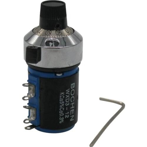 1PCS WXD3-12 2W 470 ohm WXD3-12-2W 5 ring multi-circle precision wire-wound potentiometer + 1PCS Digital knob