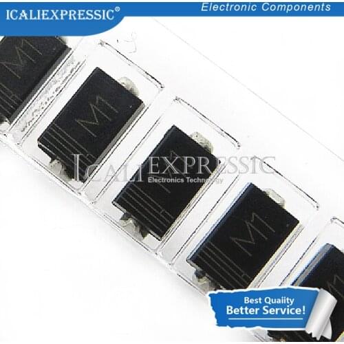 100PCS 1N4001 IN4001 M1 SMD 1A 50V Rectifier Diode new original In Stock