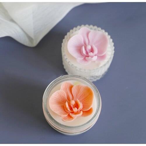 3D Phalaenopsis Aromatherapy Gypsum Molds Flower Chocolate Simulation mould Flower Baking Deco Home Decoration Silicone Mold
