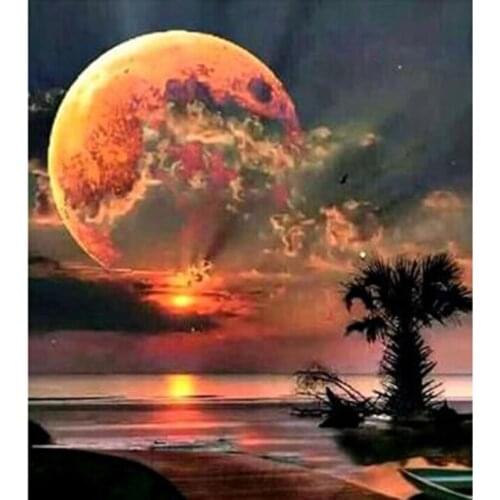 5D DIY Square/Round Diamond Landscape Painting Sunset Beauty Picture Cross Stitch Embroidery Home Decoration Artwork WG3022