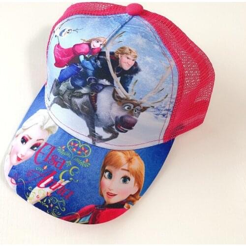 Disney Doll accessories cartoon Visors Frozen Elsa Anna Spiderman Children boys girls Hat Sunshade Baseball Cap