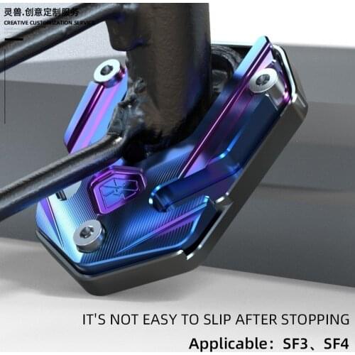Motorcycle Side Stand Cover Foot Support Pad for PEUGEOT Speedfight3/4 SF3/4 Honda Suzuki Yamaha Kawasaki Aprilia BMW KYMCO SYM