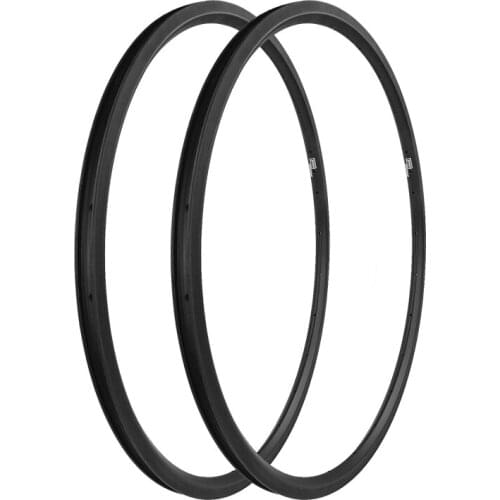 Cheap 23mm Wide 24mm Deep Light Carbon Road Rims Tubeless Bike Rim