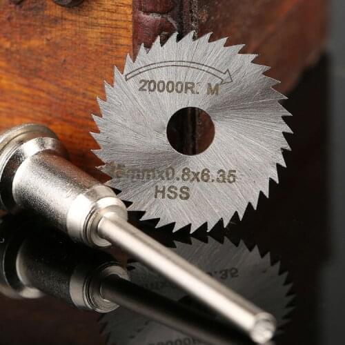 Dophee 25mm High Speed Steel Rotary Tools Circular Saw Blade Cutter Cutting Mandrel for ABS Plastic Cutter Cut Off Wheel Disc