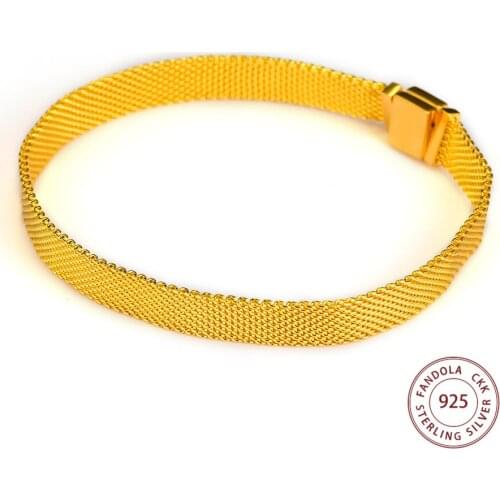 FANDOLA Shine Reflexions Bracelets Argent 925 Sterling Silver Charm Beads Bracelets for Women Jewelry Making Bijoux