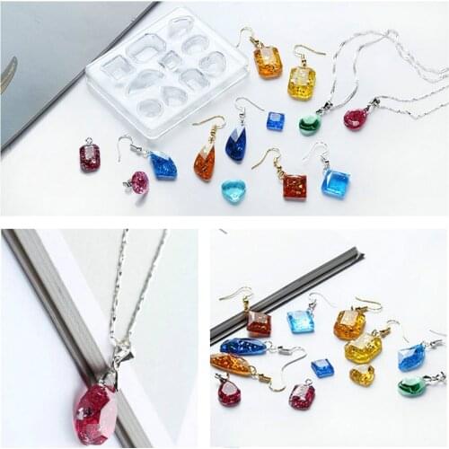 Mixed Style Jewelry Epoxy Casting Molds Tools Set Silicone Casting Tools Clay Resin Casting Molds for Jewelry Making DIY