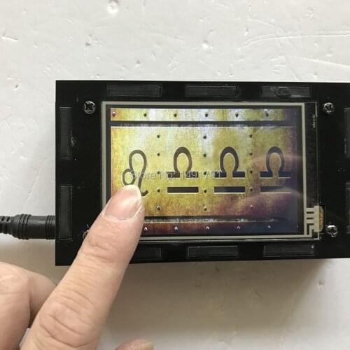 Adventurer escape room game prop Runes system symbol alphabet prop adjust to right picture partten to unlock smart screen puzzle