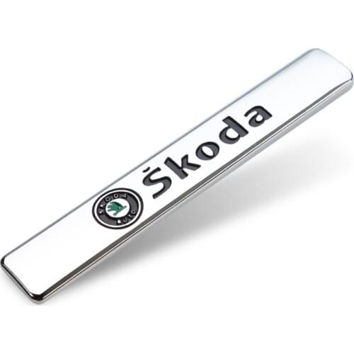 1Pcs 3D Metal Sport VIP Emblem Badge Car Sticker Accessorie For Skoda Octavia Rapid Fabia Kodiaq Karoq Superb Kamiq Scala