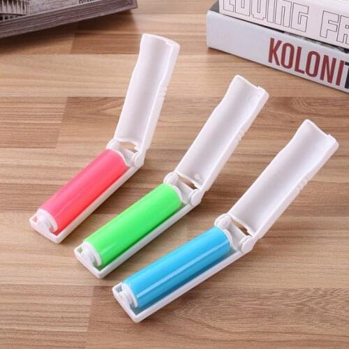 Mini Multicolor Portable Washable Lint Dust Hair Remover Cloth Sticky Roller Brush Recyclable Electrostatic Folding SN1461