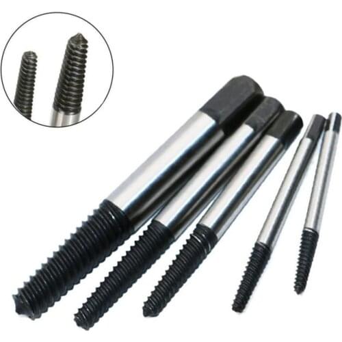 Drill Bit Guide Set Damaged Screw Extractor 5-Piece Plastic Box Steel Screw Remover Speed Easy Out Set Tool Accessories