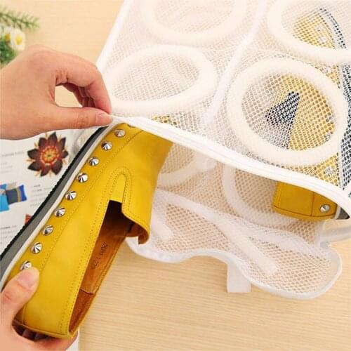 Brand New Utility Shoes Laundry Bag Mesh Net Shoes Boot Washing Cleaner Hanging Bag Portable Laundry Washing Bags