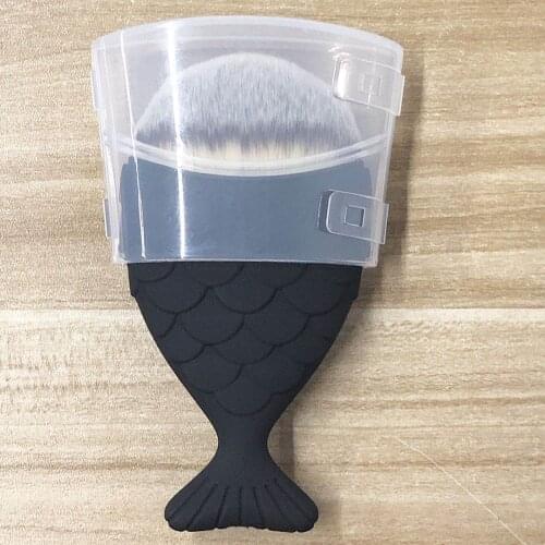New Arrival 1 PCS Mermaid Foundation Brush Fish Tail Cosmetic Brush kit Tools Powder Blush Blending Eyeshadow Makeup Nail Brush