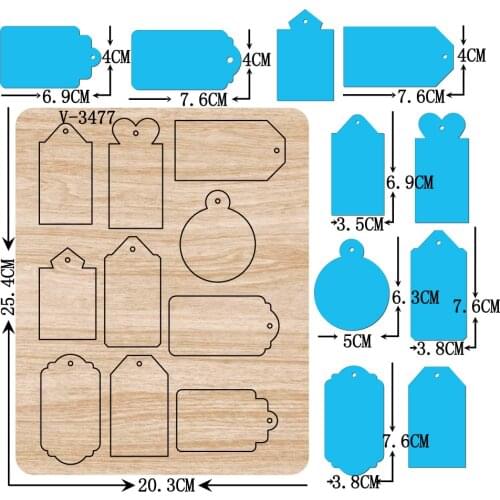 New Cards, tags wooden dies cutting dies for scrapbooking V-3477