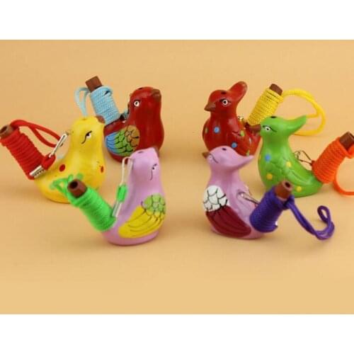 Wholesale 240pcs/lot Ceramic Water Bird Whistle Spotted Warbler Song Chirps Home Decoration Figurine For Children Kids Gifts