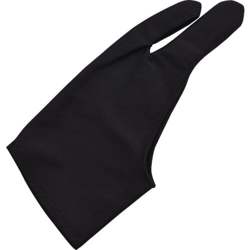 Drawing Glove Two-Finger Free Size Artist Tablet Painting Glove for Right & Left Hand for Graphics Drawing Tablets Monitor