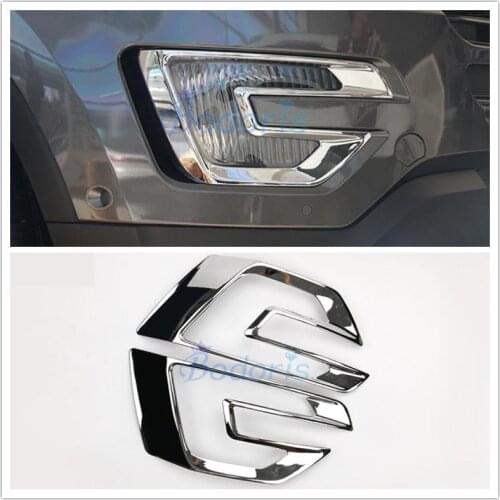 For Ford Explorer 2016 2017 2018 2019 Front Fog Lamp Cover Foglight Trim Light Frame Panel Chrome Car Styling Accessories