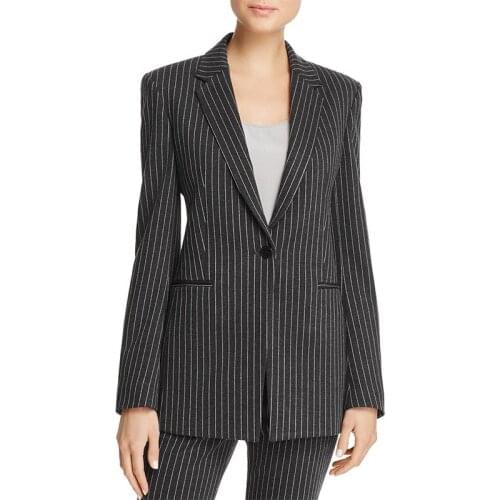 Jacket+Pants Women Business Suits Peak Lapel Single Breasted Slim Striped Ladies Office Work Suits 2 Piece Female Trouser Suits