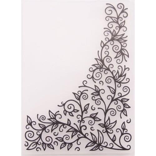 Plastic Embossing Folder Template DIY Scrapbook Photo Album Card Making Decoration Craft Flower Corner E56C