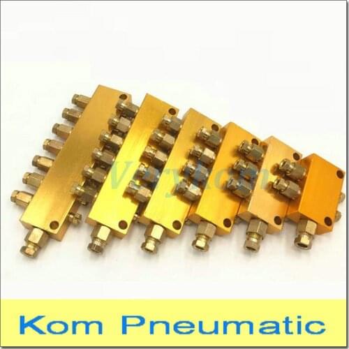 Pneumatic Oil Distributor B Type Adjustable Separator Lubrication System Distribution Valve TK Multi Path 2 ~ 12 Way 6MM 4MM