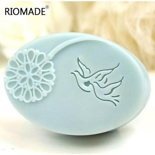 Love Birds Clear Soap Making Stamp Transparent Bird Stamp For Soap Acrylic Cookie Stamp Custom