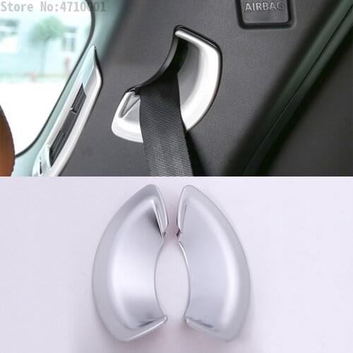 ABS Chrome Car Rear Safety Belt Buckle Decoration Cover Trim For Land Rover Discovery Sport 2015-2017 Auto Accessories