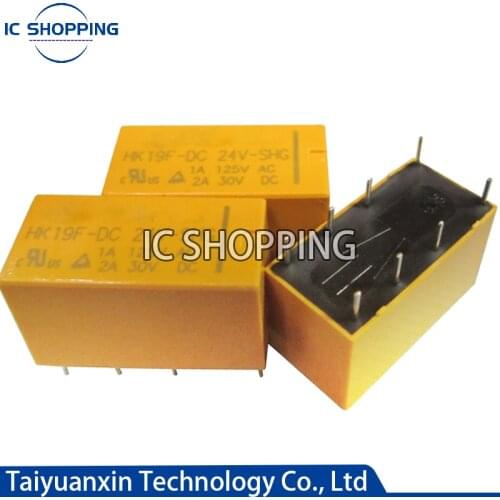 10PCS DC3V 5V 9V 12V 24V 5 Volt Relay 2 Open 2 Closed 2A Small Electromagnetic Relay Signal Relay HK19F-DC5V/6V/9V/12V-SHG