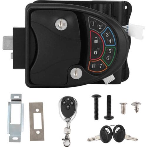 Rv light RV Parts RV Keyless Entry Door Lock Zinc Alloy with 20m/65.6ft Remote Control Keys for Bus Yacht Ferry Truck rv